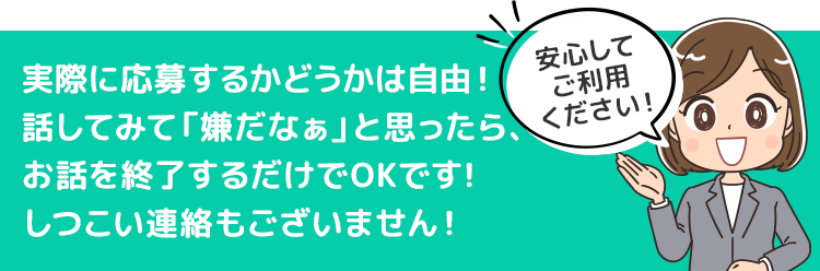 実際に応募するかどうかは自由