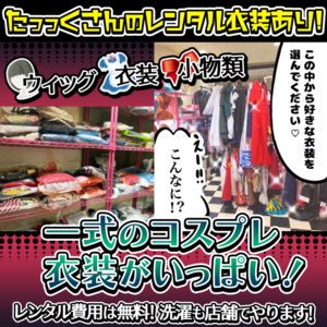 無料のレンタルコスプレ衣装がたっくさんあります！